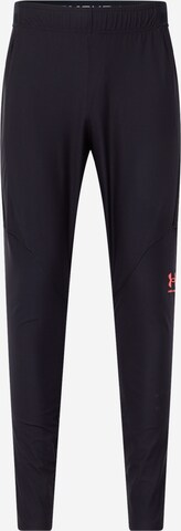 UNDER ARMOUR Slim fit Workout Pants 'Challenger Pro' in Black: front