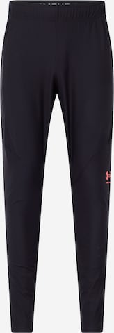 UNDER ARMOUR - Slimfit Calças de desporto 'Challenger Pro' em preto: frente