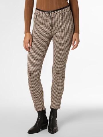 Skinny Pantalon à pince 'Rhona' Cambio en beige : devant