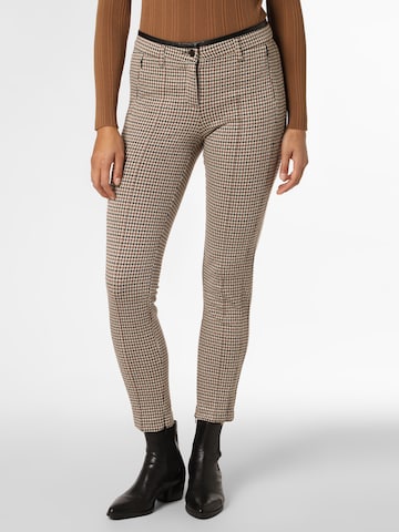 Skinny Pantalon à pince 'Rhona' Cambio en beige : devant