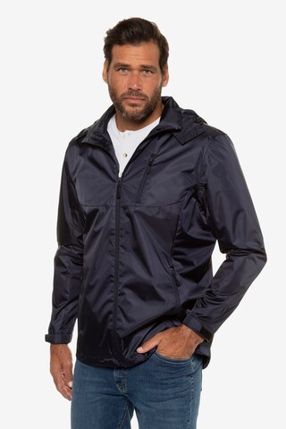 JP1880 JP 1880 Herren große Größen Regenjacke, wasserdicht, Kapuze, Zipper, leichtes Mesh Futter 809332 in Blau: predná strana