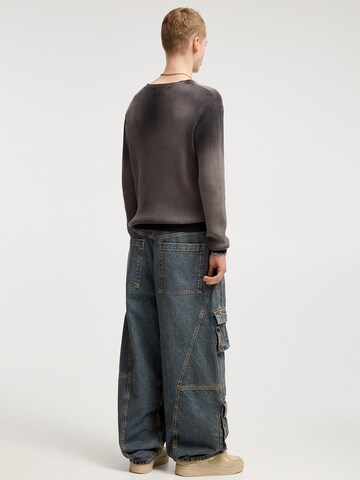 Wide leg Jeans cargo di Pull&Bear in blu