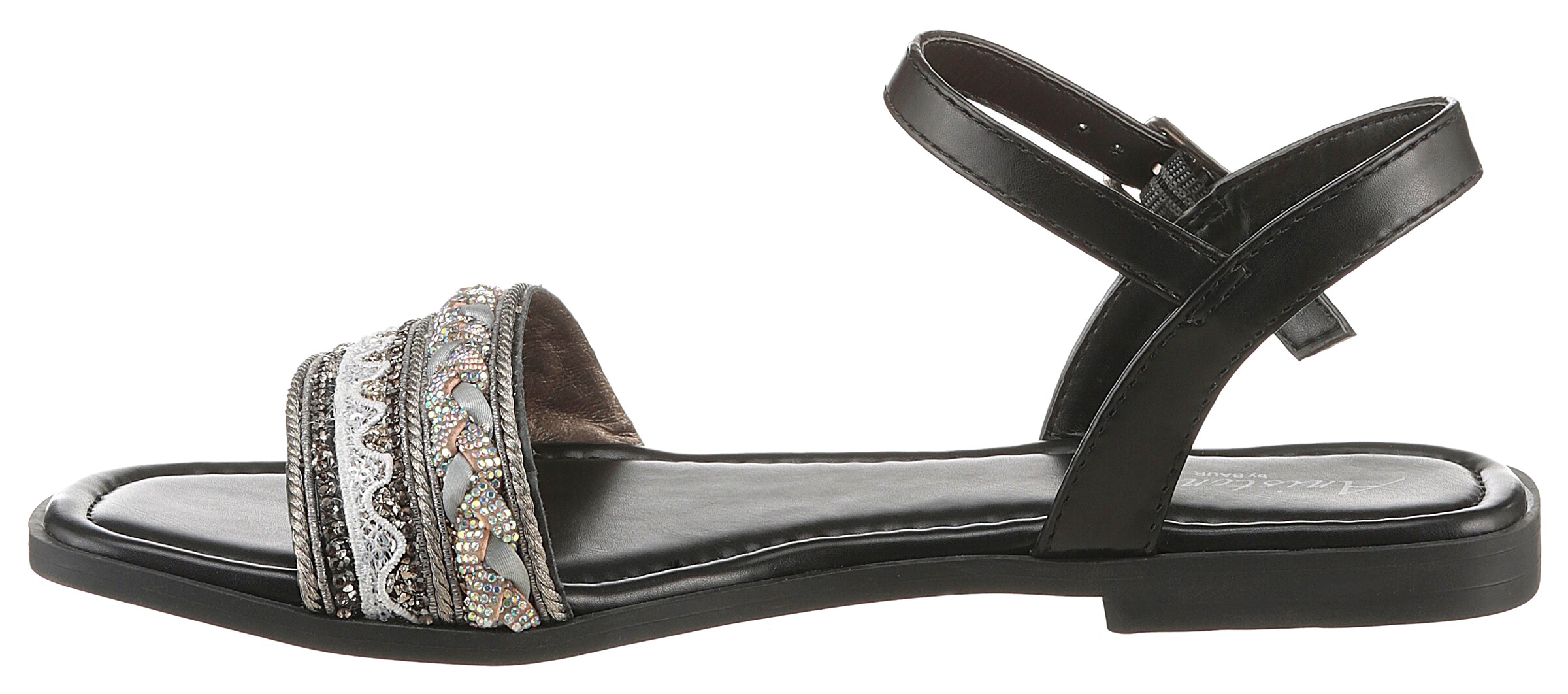 Aniston Strap Sandals in Black