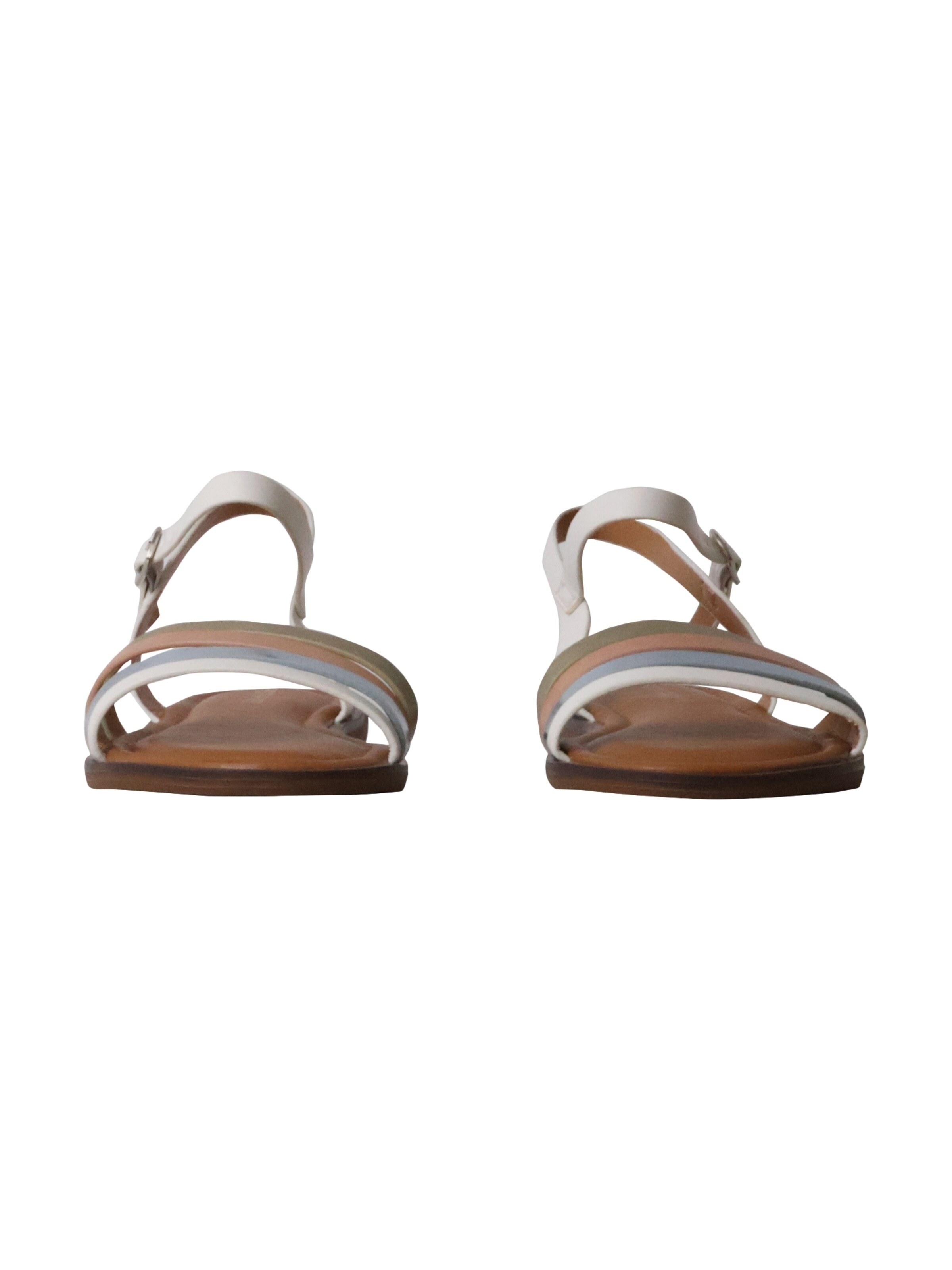Sandalo 'Flache Sandalen mit Riemchen' di POTI PATI in bianco