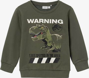 NAME IT Sweatshirt 'Nat Jurassic' in Grün: predná strana