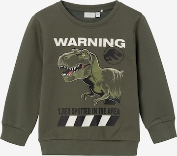 NAME IT Bluza 'Nat Jurassic' w kolorze zielony: przód