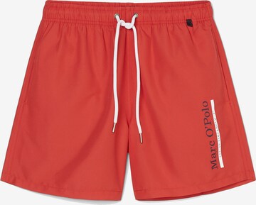 Marc O'Polo Zwemshorts 'Solids ' in Rood: voorkant