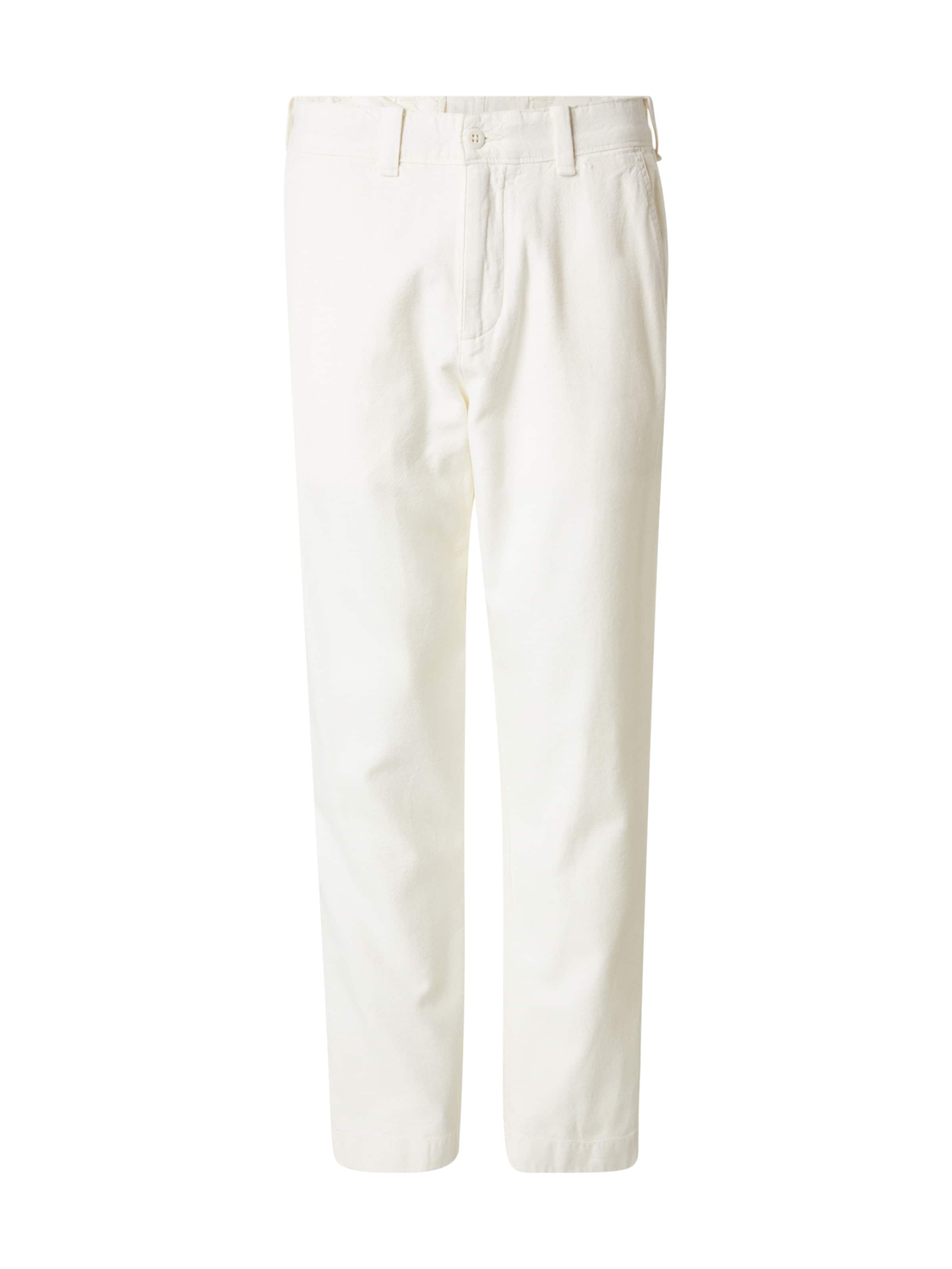 Abercrombie & Fitch Avar lõige Chino-püksid, värv valge: eest vaates