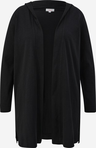 s.Oliver Knit Cardigan in Black: front