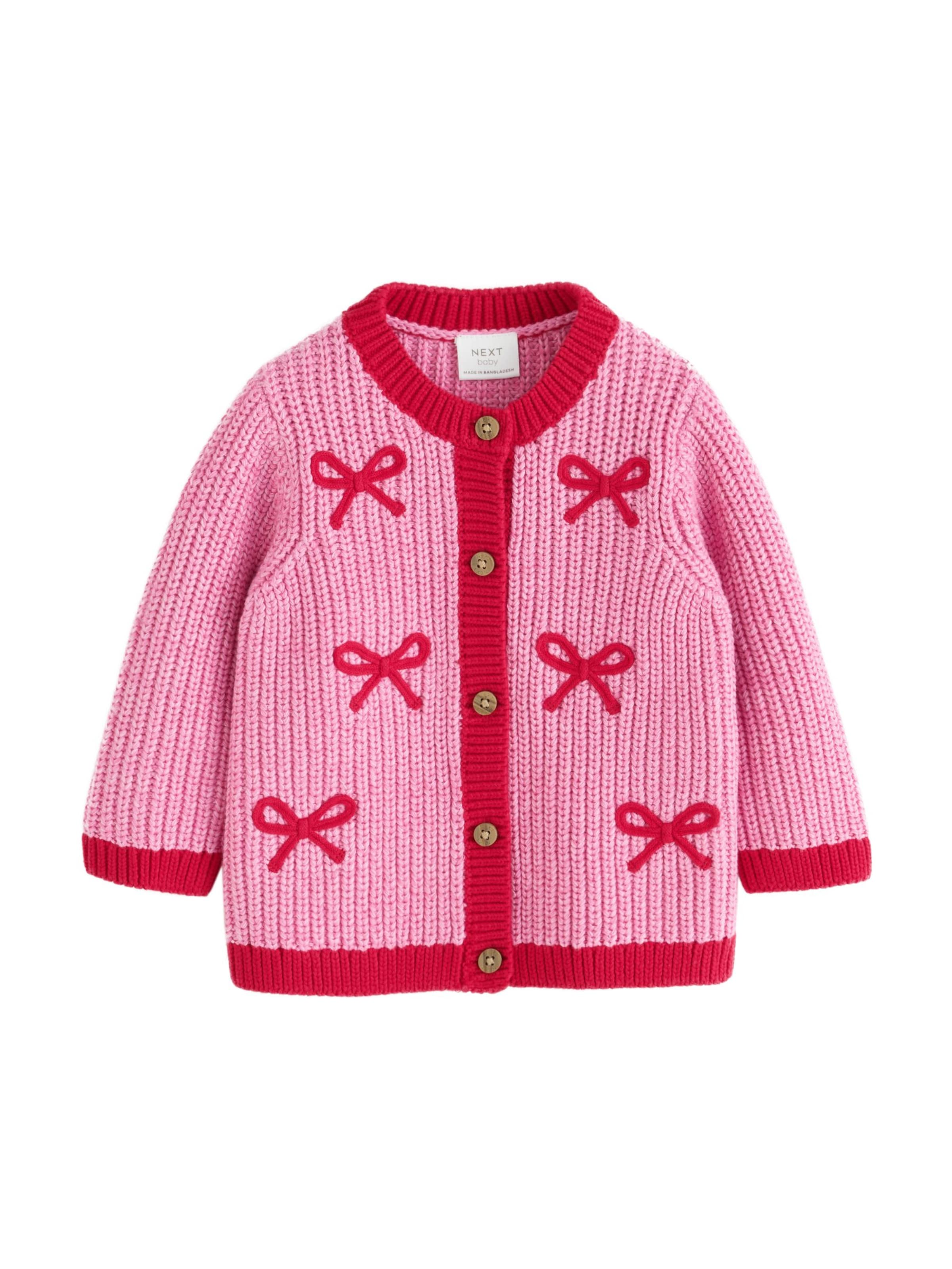 Next Knit cardigan 'My First Christmas' in 50 in Rose / Red, Item view