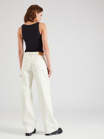 WEEKDAY Wide Leg Jeans 'Young Work' in Weiß