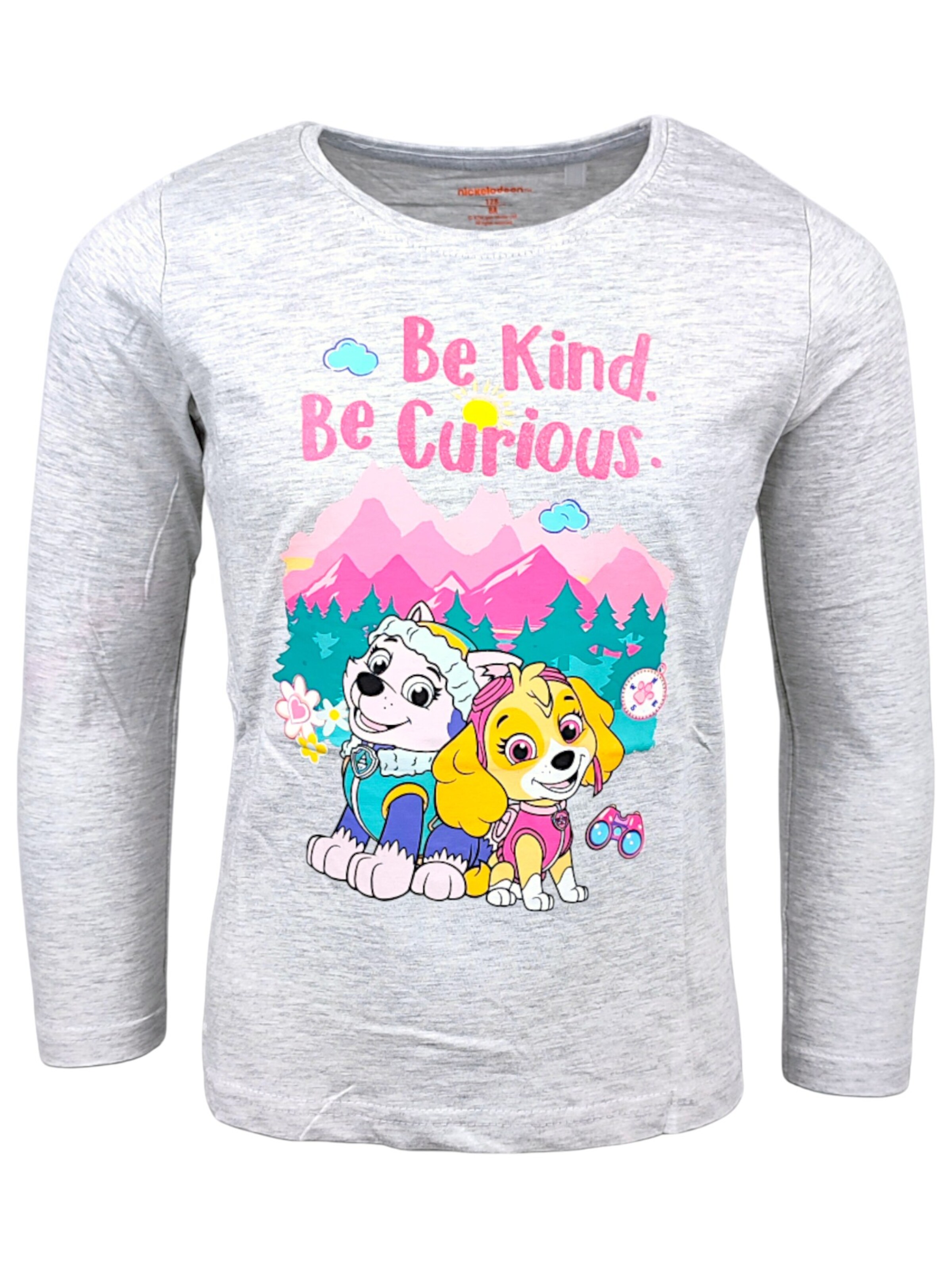 Paw Patrol Shirt 'Skye & Everest' in Grey: front