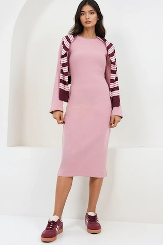 Trend Alaçatı Stili Jurk in Roze: voorkant