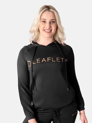 LEAFLETIC Sweatshirt 'Leafletic Women's Cropped Hoodie' in Black