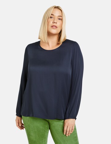 SAMOON Blouse in Blue: front