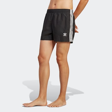 ADIDAS ORIGINALS Swimming shorts 'Adicolor 3-Stripes' in Black: front