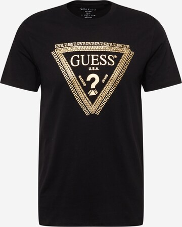 T-Shirt GUESS en noir : devant