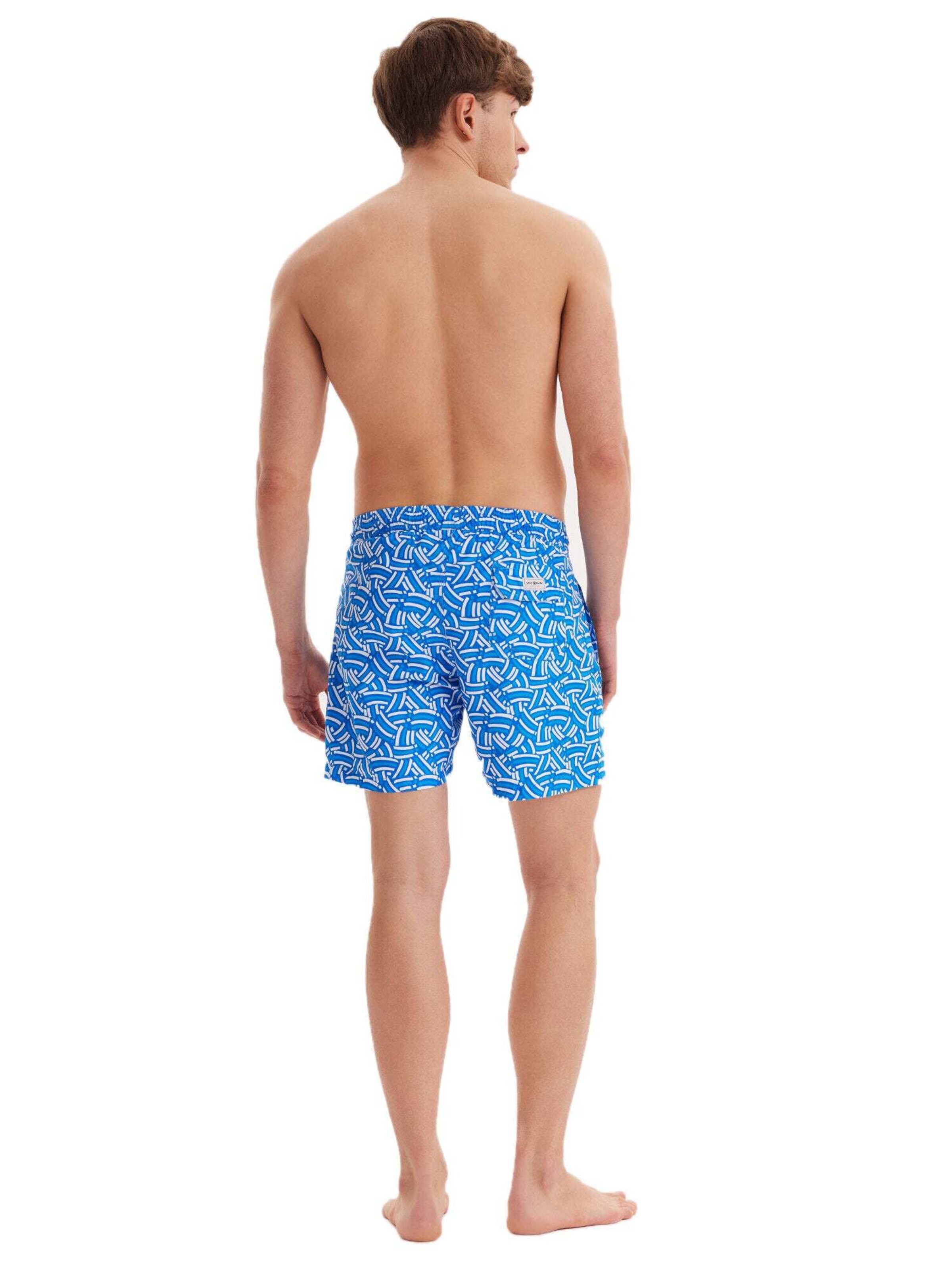 WESTMARK LONDON Badeshorts 'GEOMETRIC' i blå