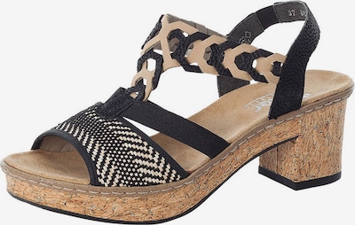 RIEKER Sandale in nude / schwarz, Produktansicht