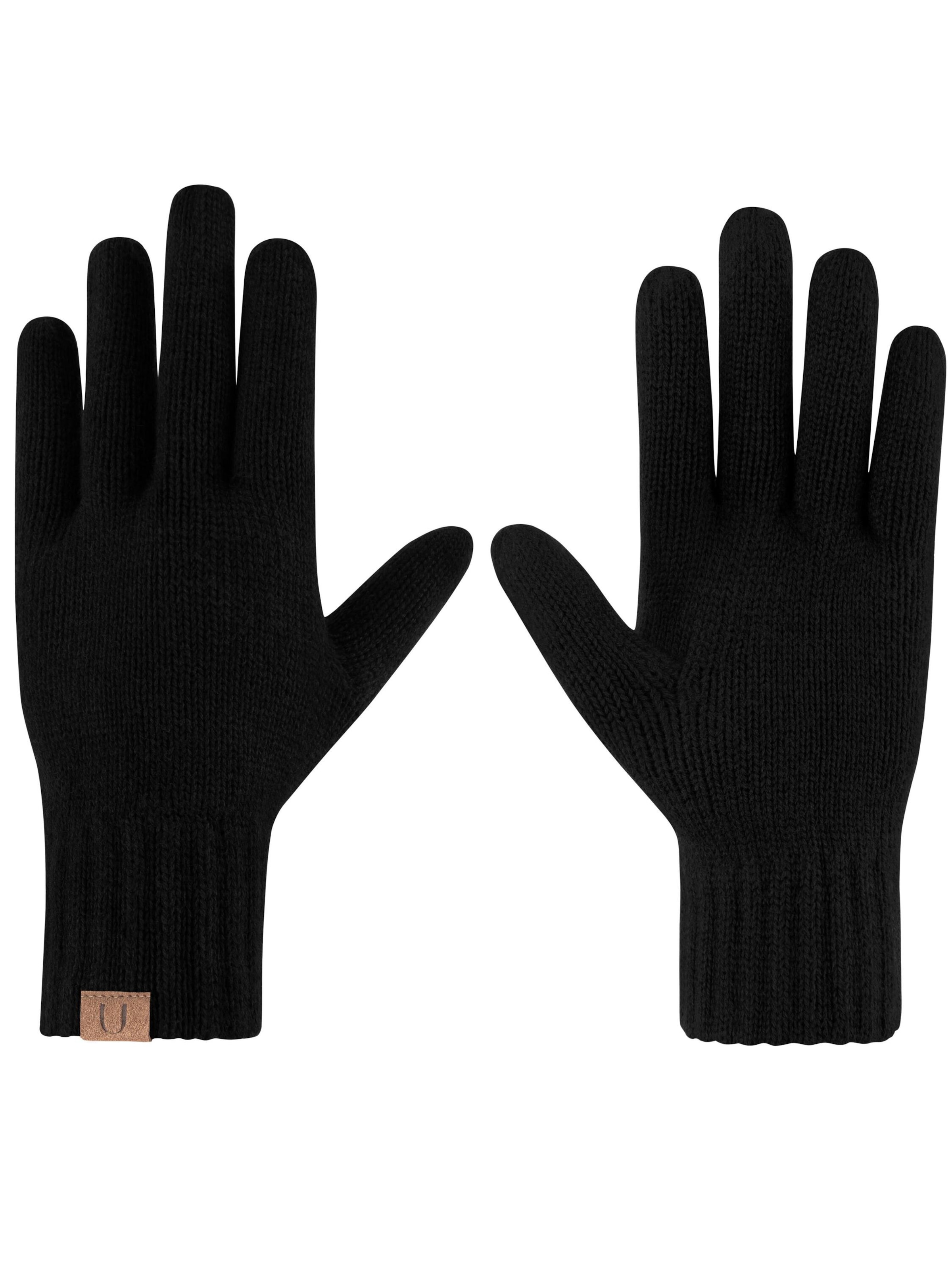 Gants normani en noir : devant