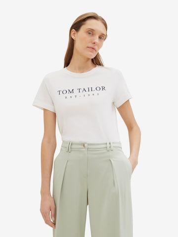 TOM TAILOR T-Shirt in Weiß