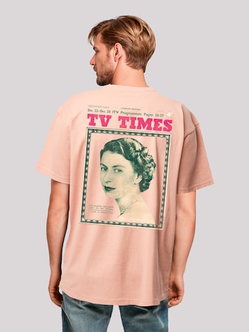 T-Shirt 'TV Times Queen Elizabeth II 1957 Cover' F4NT4STIC en beige