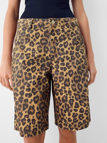 Largi Jeans de la Bershka pe bej
