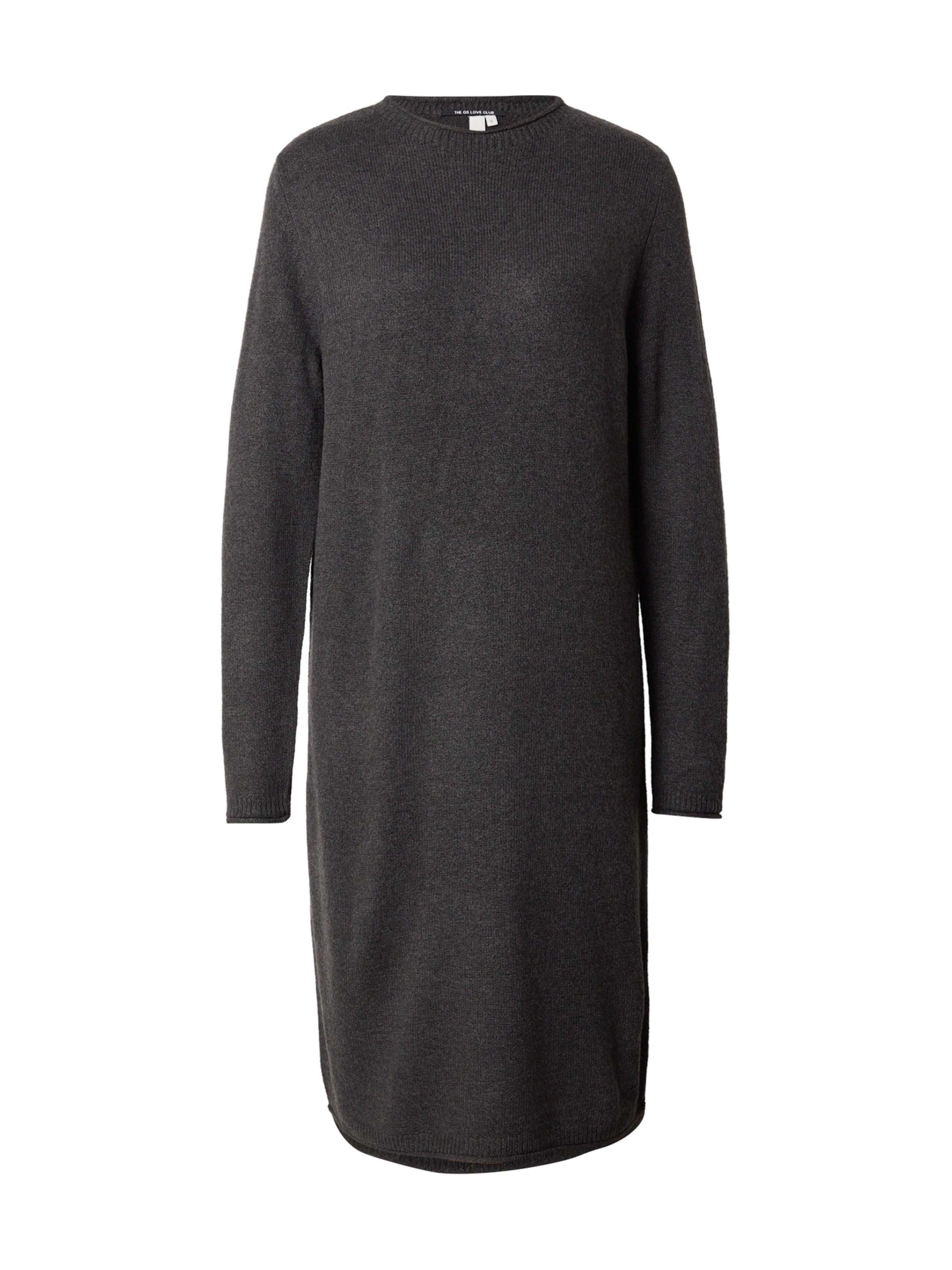 QS Kootud kleit, värv must: eest vaates