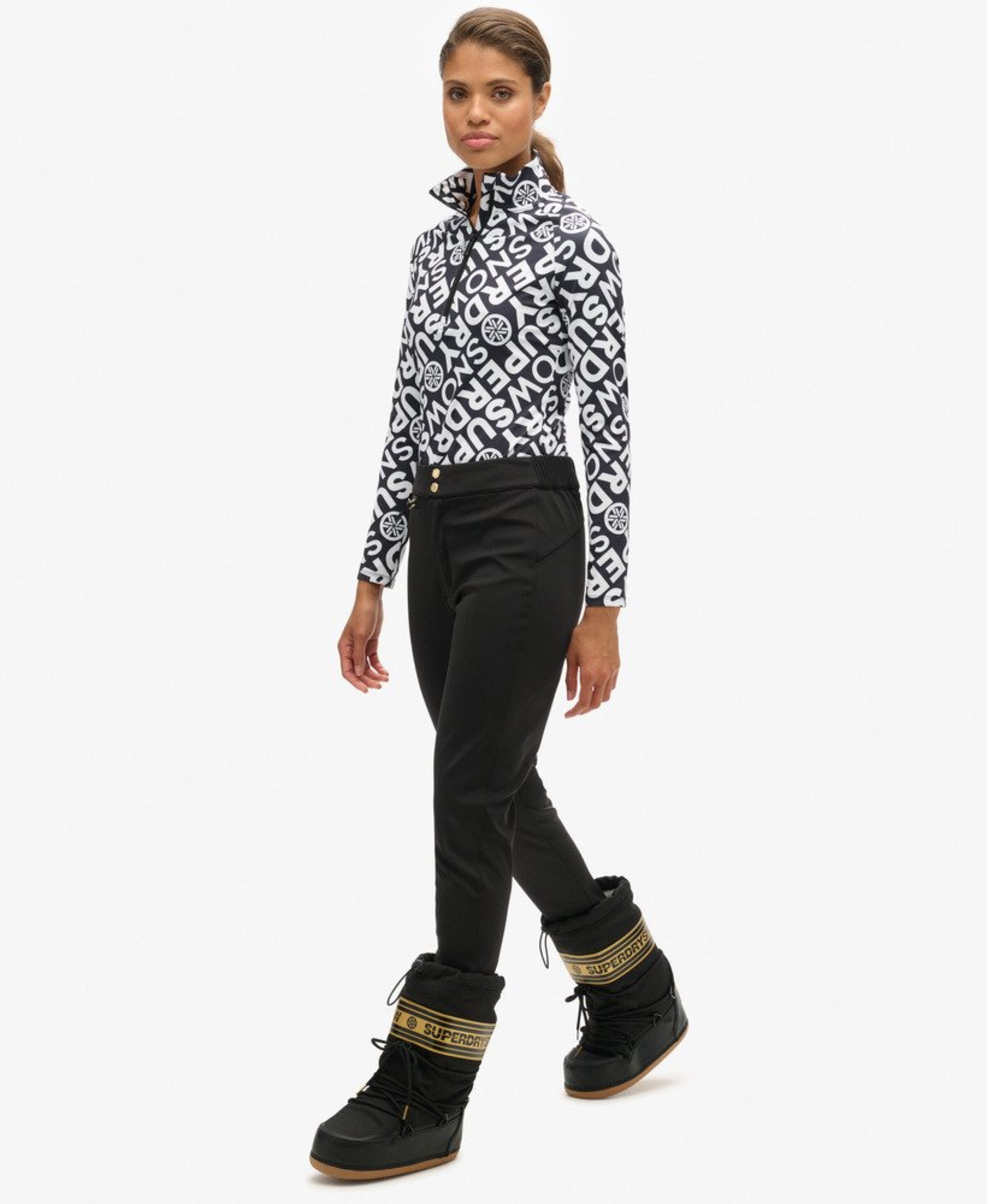 Coupe slim Pantalon de sport Superdry en noir