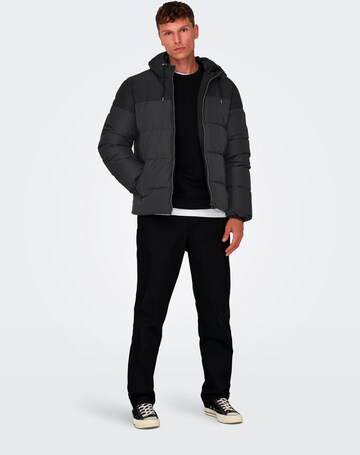 Only & Sons Winter Jacket in Grey
