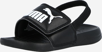 PUMA Beach & Pool Shoes 'Popcat 20' in Black: front