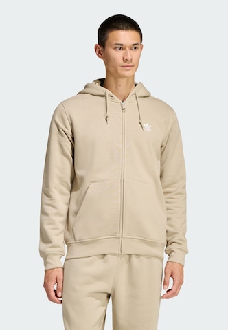 ADIDAS ORIGINALS Sweatjacke 'Trefoil Essentials' in Beige: Vorderseite