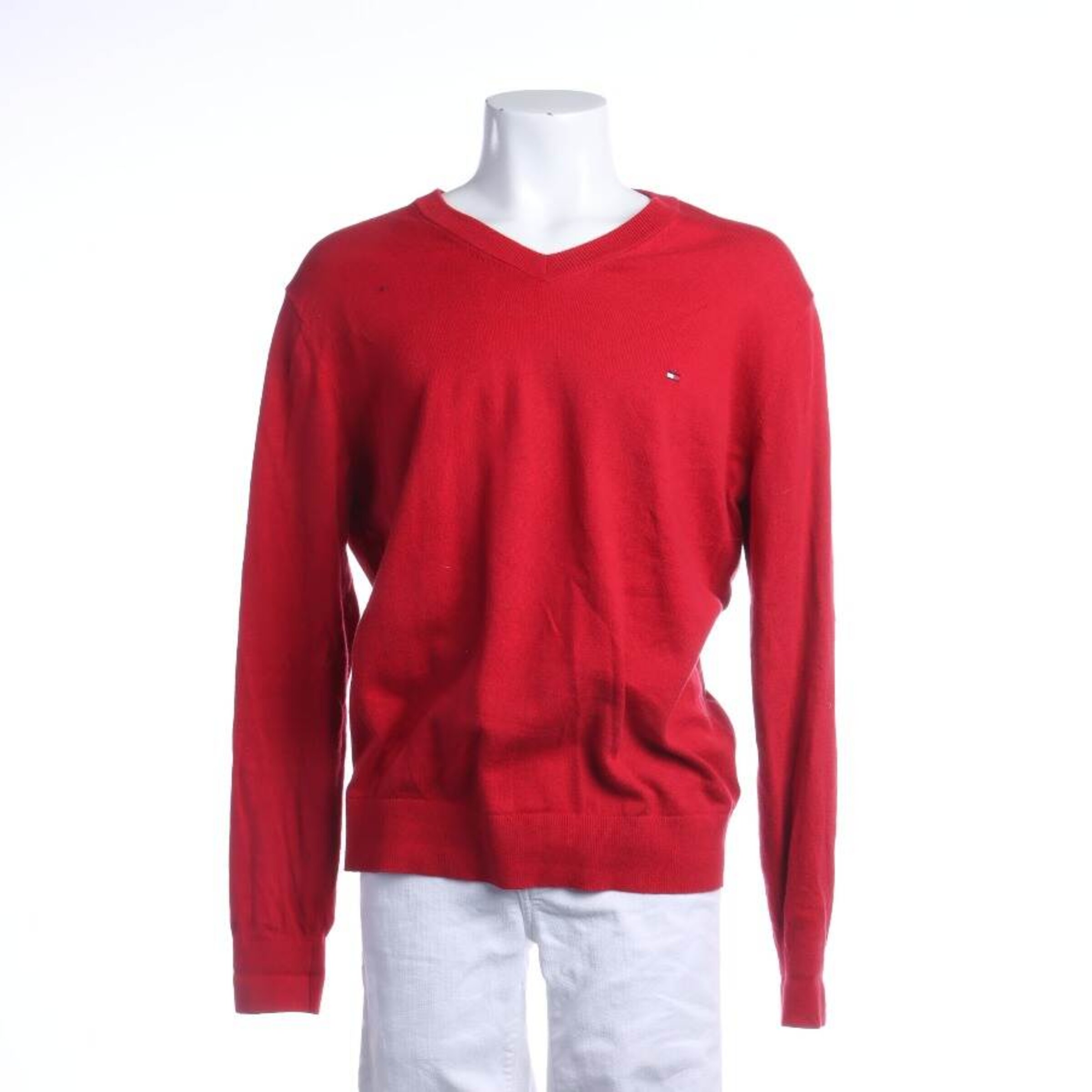 TOMMY HILFIGER Pullover / Strickjacke XL in Rot: Vorderseite
