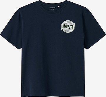NAME IT Shirt 'Marvel' in Blue: front