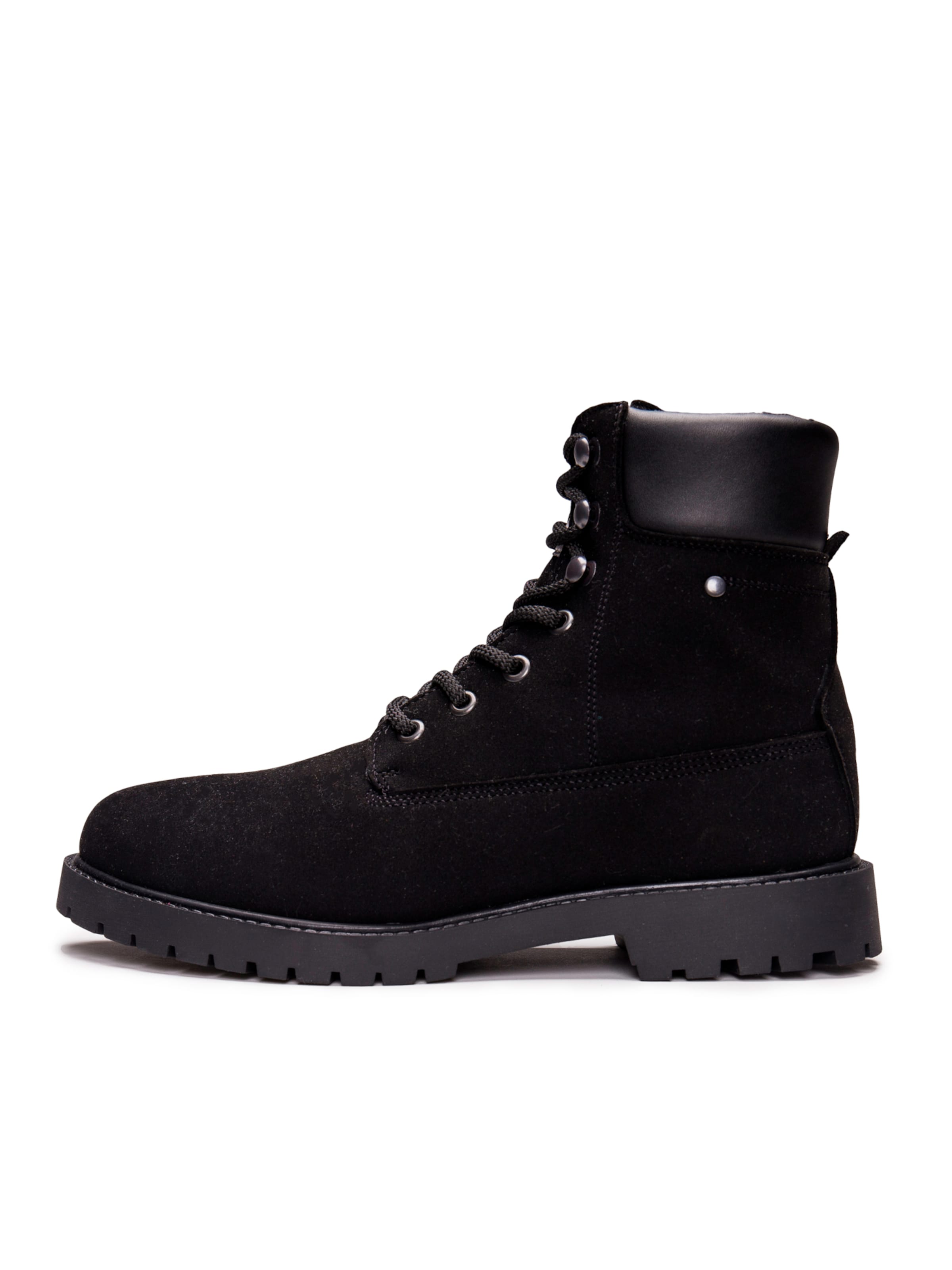nae Vegan Shoes - Botas com atacadores 'Gadea' em preto: frente