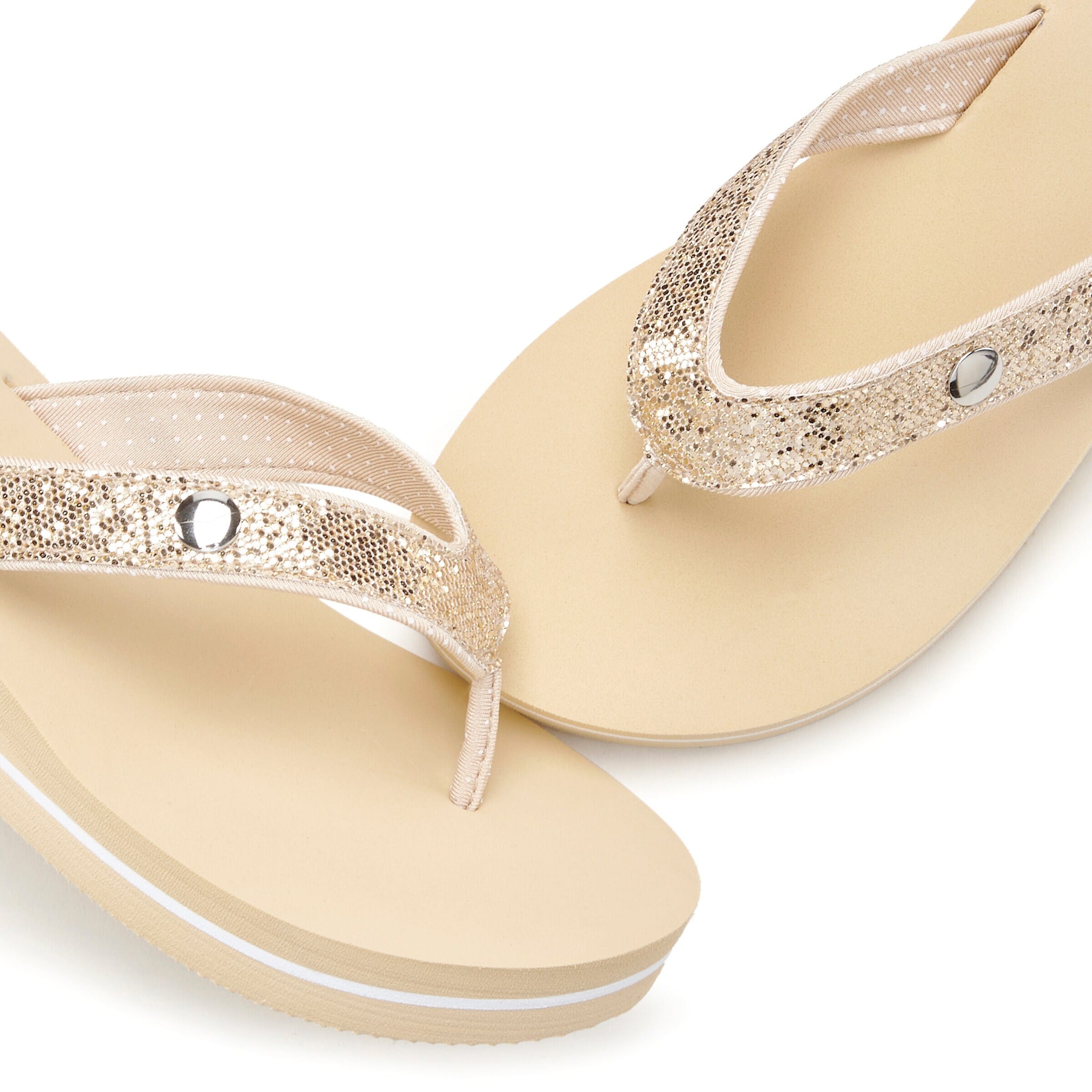 VENICE BEACH - Chinelos de dedo em ouro