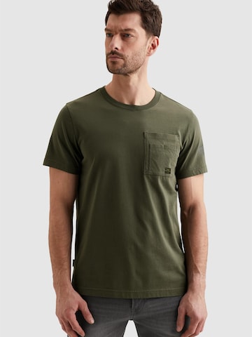 PME Legend T-shirt 'T-shirt with artwork on the chest pocket' i grön: framsida