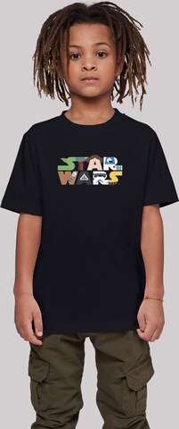 F4NT4STIC Shirt 'Star Wars Character' in Zwart: voorkant