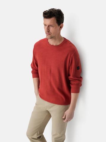 CAMEL ACTIVE Strickpullover aus reiner Baumwolle in Rot