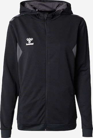 Hummel - Sudadera con cremallera deportiva 'AUTHENTIC' en negro: frente