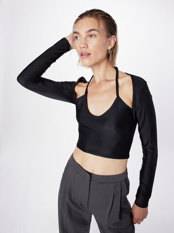 Nasty Gal Shirt in Zwart: voorkant