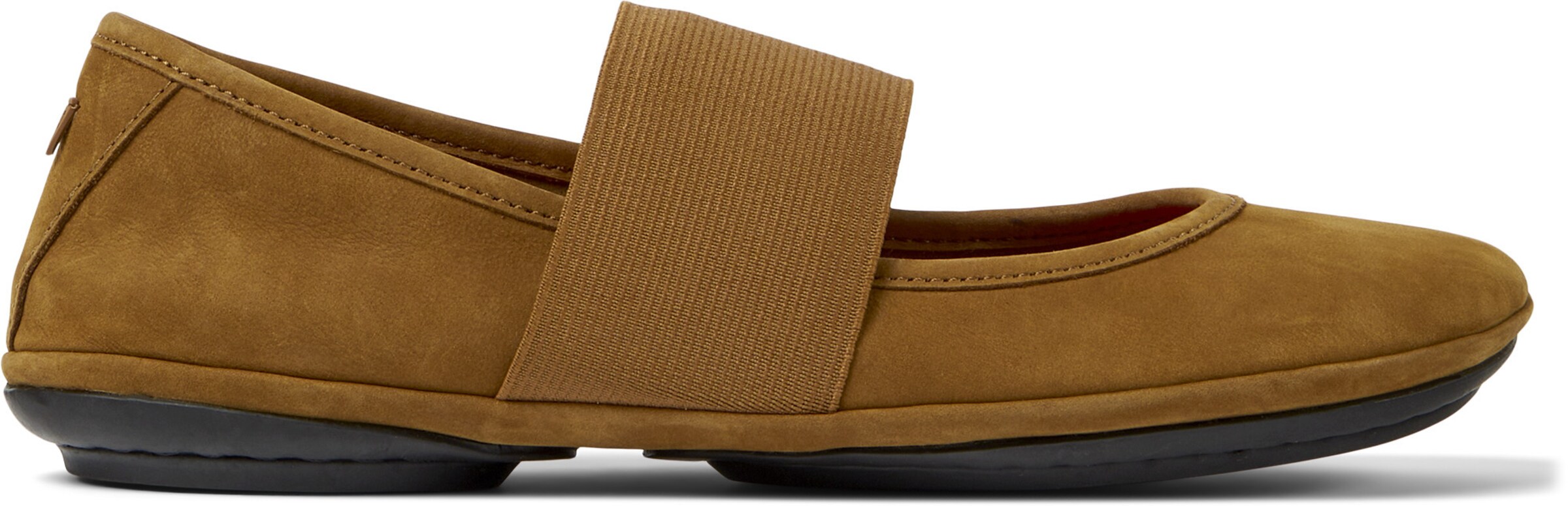 CAMPER Ballet Flats with Strap 'Right Nina' in Brown