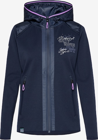 Soccx Zip-Up Hoodie 'Meerliebe III' in Blue: front