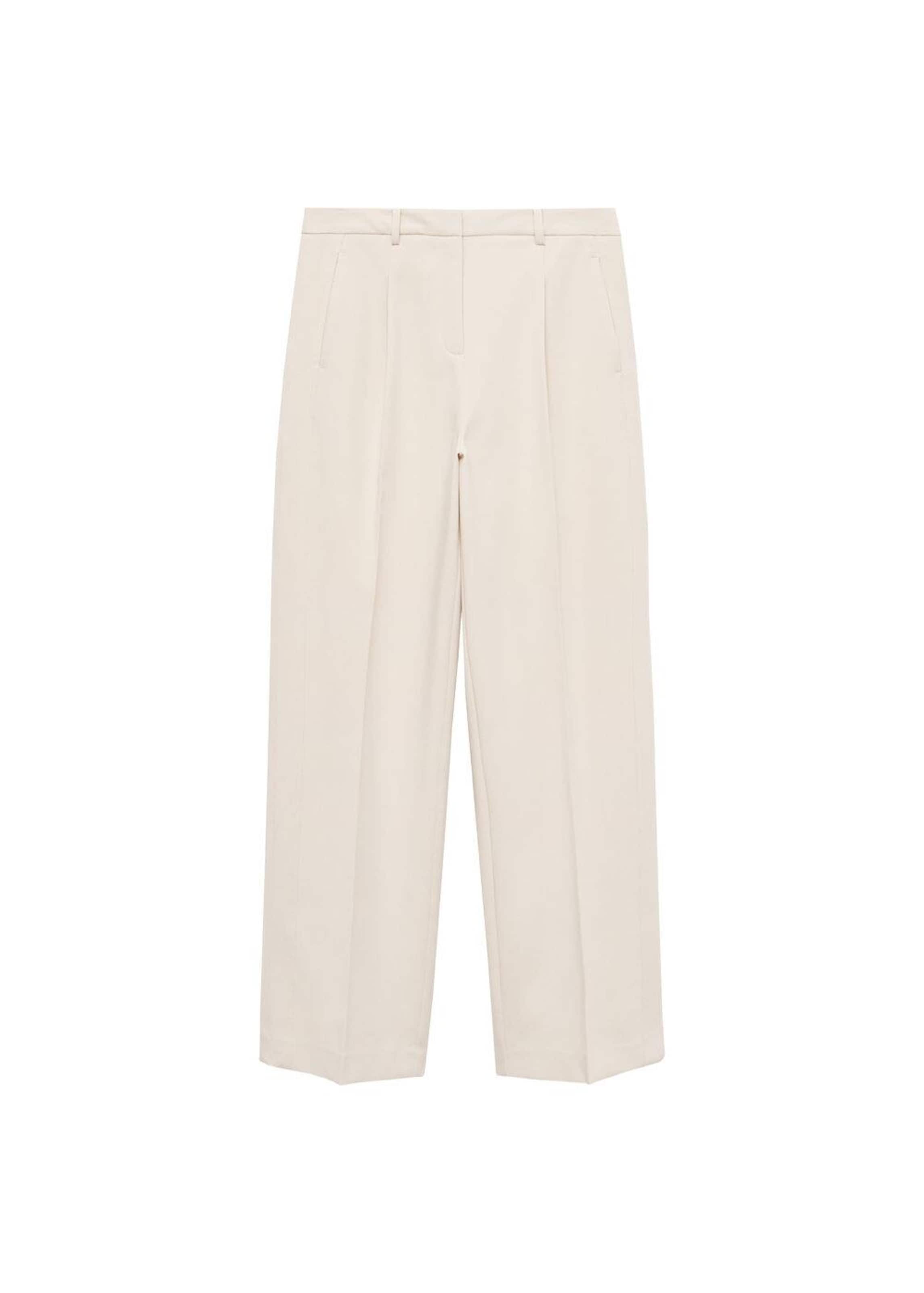 MANGO Loosefit Hose 'Wanda' in Beige: Vorderseite