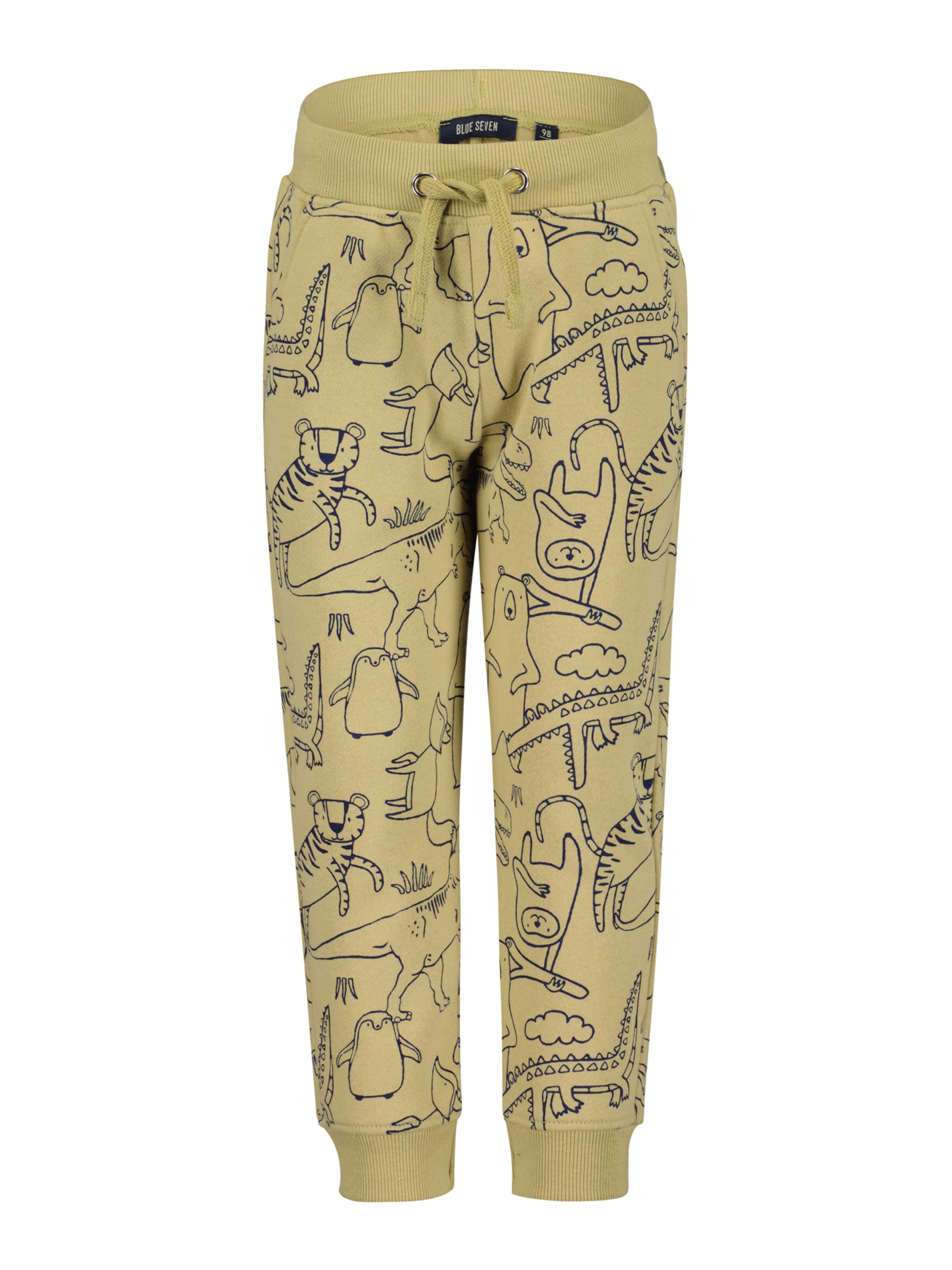 BLUE SEVEN Zúžený strih Nohavice - Zelená: predná strana