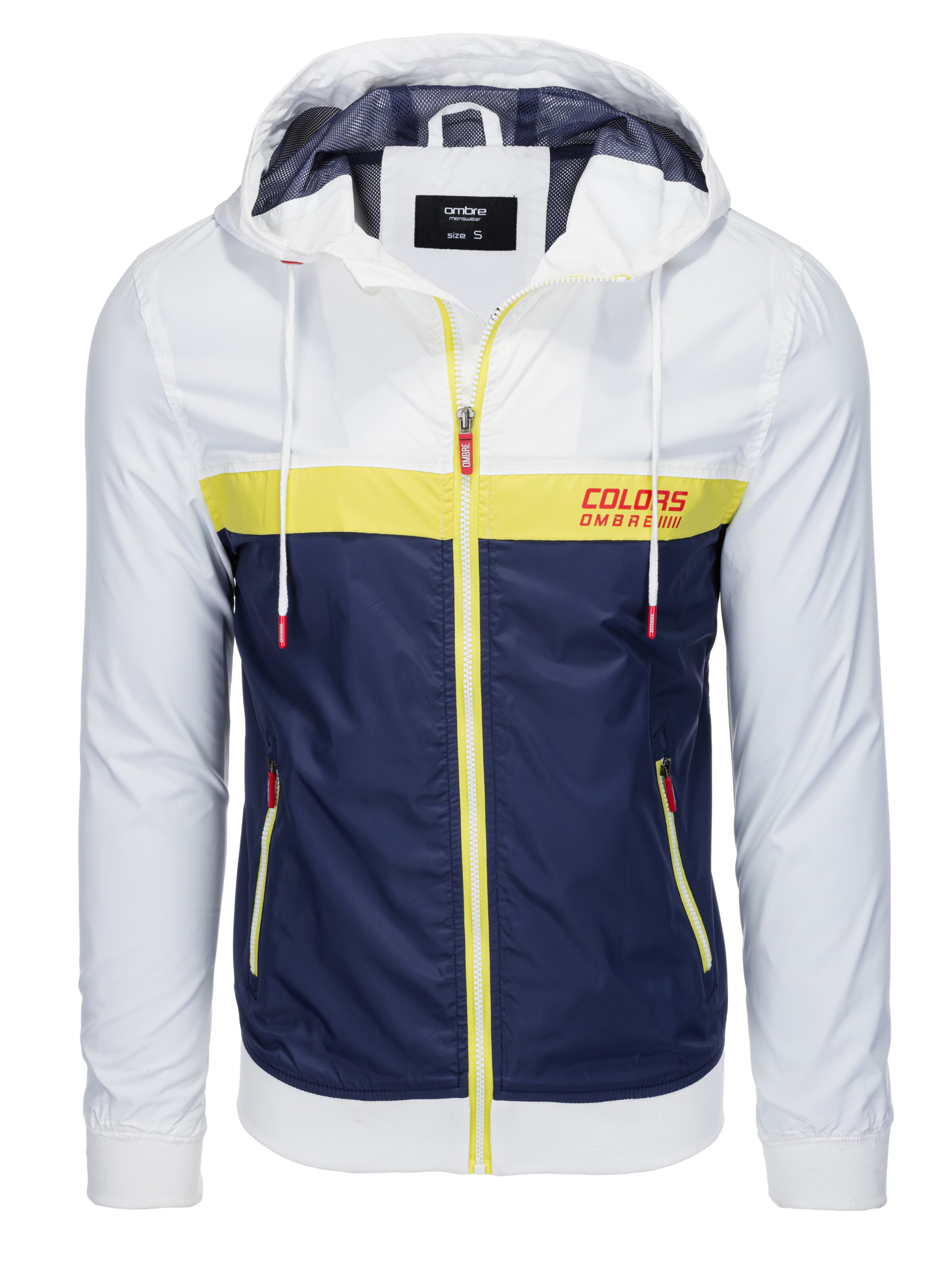 Ombre Jacke 'C438' in Weiß: Vorderseite