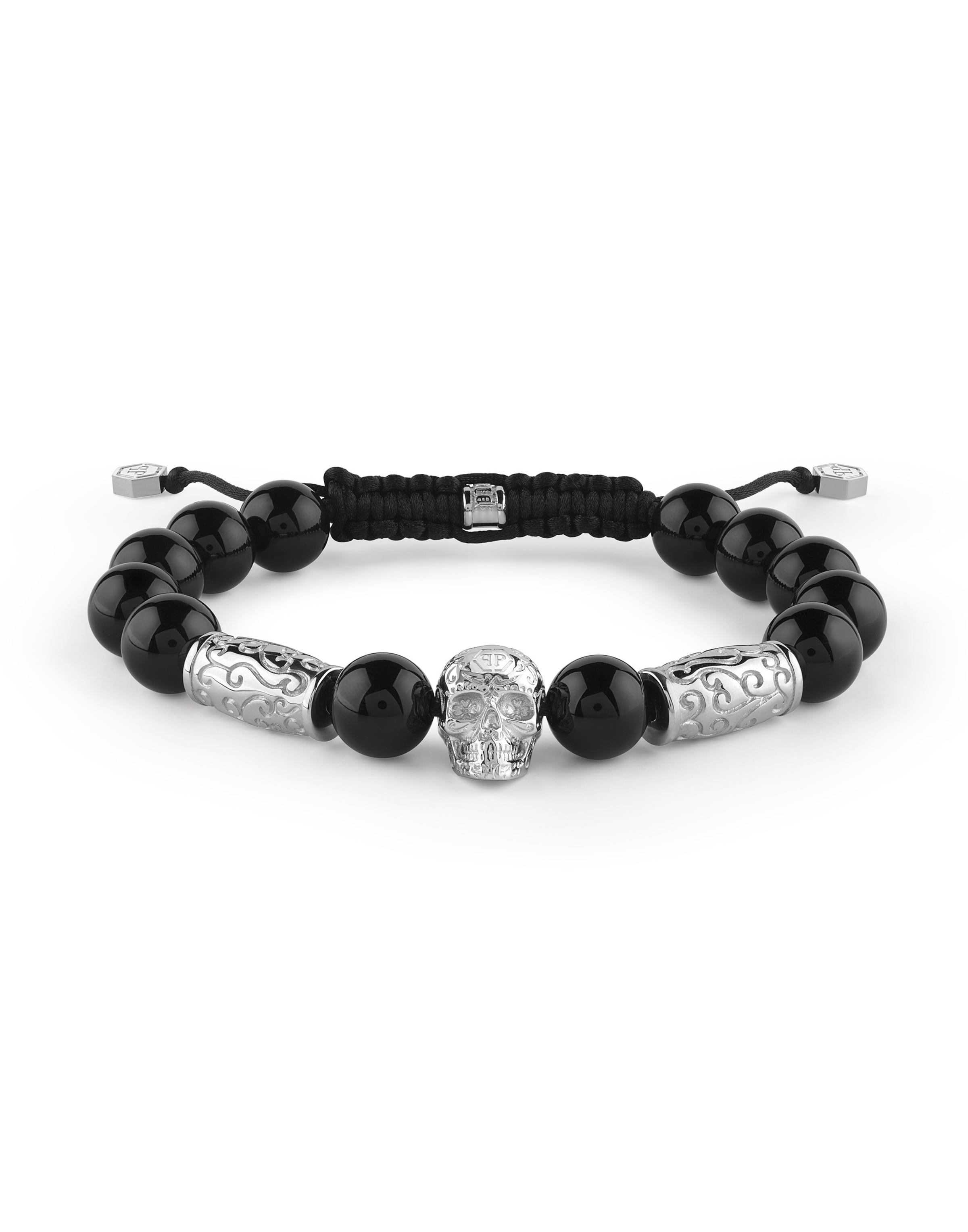 Philipp Plein - Pulsera en negro: frente