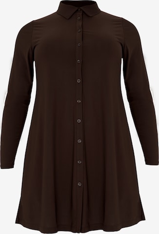 Yoek Blouse 'Dolce' in Brown: front