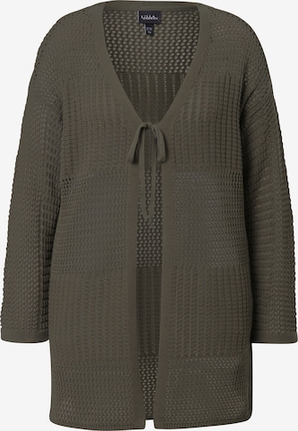 Ulla Popken Knit cardigan in Green: front