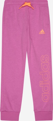 ADIDAS SPORTSWEAR Regular Workout Pants 'Essentials French Terry' in Pink: front